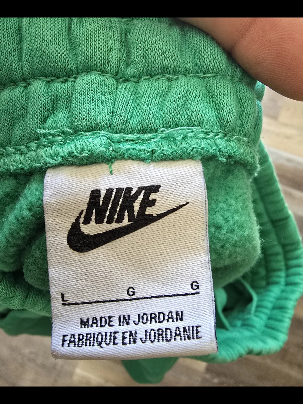 Nike Kids Bright Green Fleece Joggers with White Swoosh